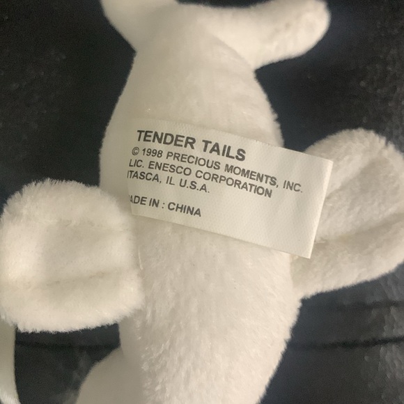 Precious Moments Tiny Tender Tails White Baby Seal Plush Beanie Ornament & Tag - Picture 8 of 8